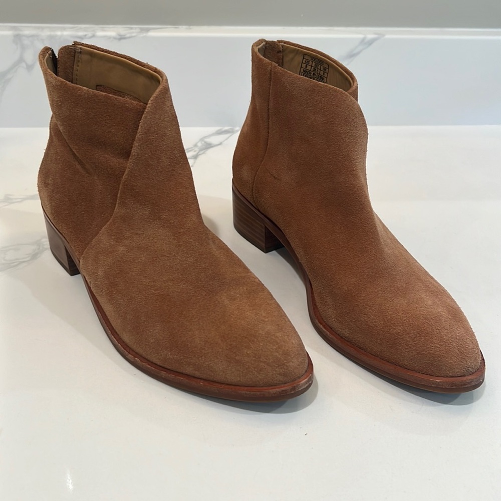 Soludos Venetian Booties Tan Suede size 8